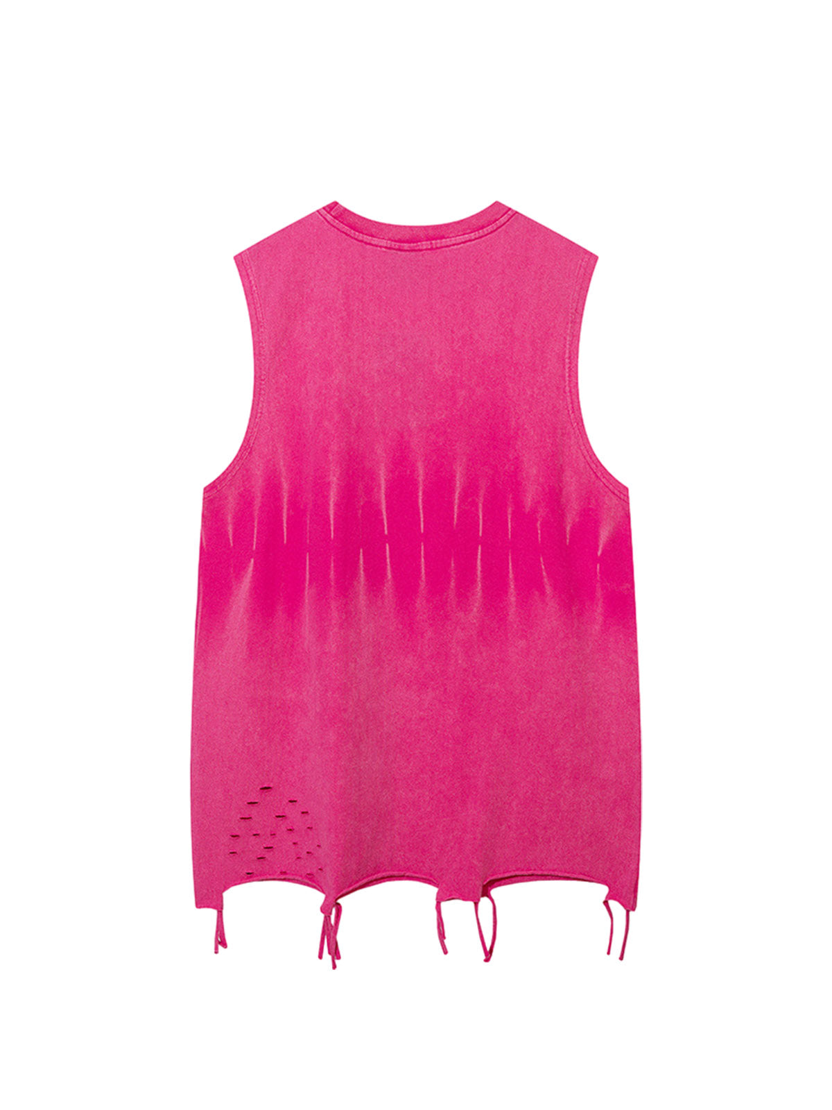 Gilet à bords bruts dégradés tie-dye