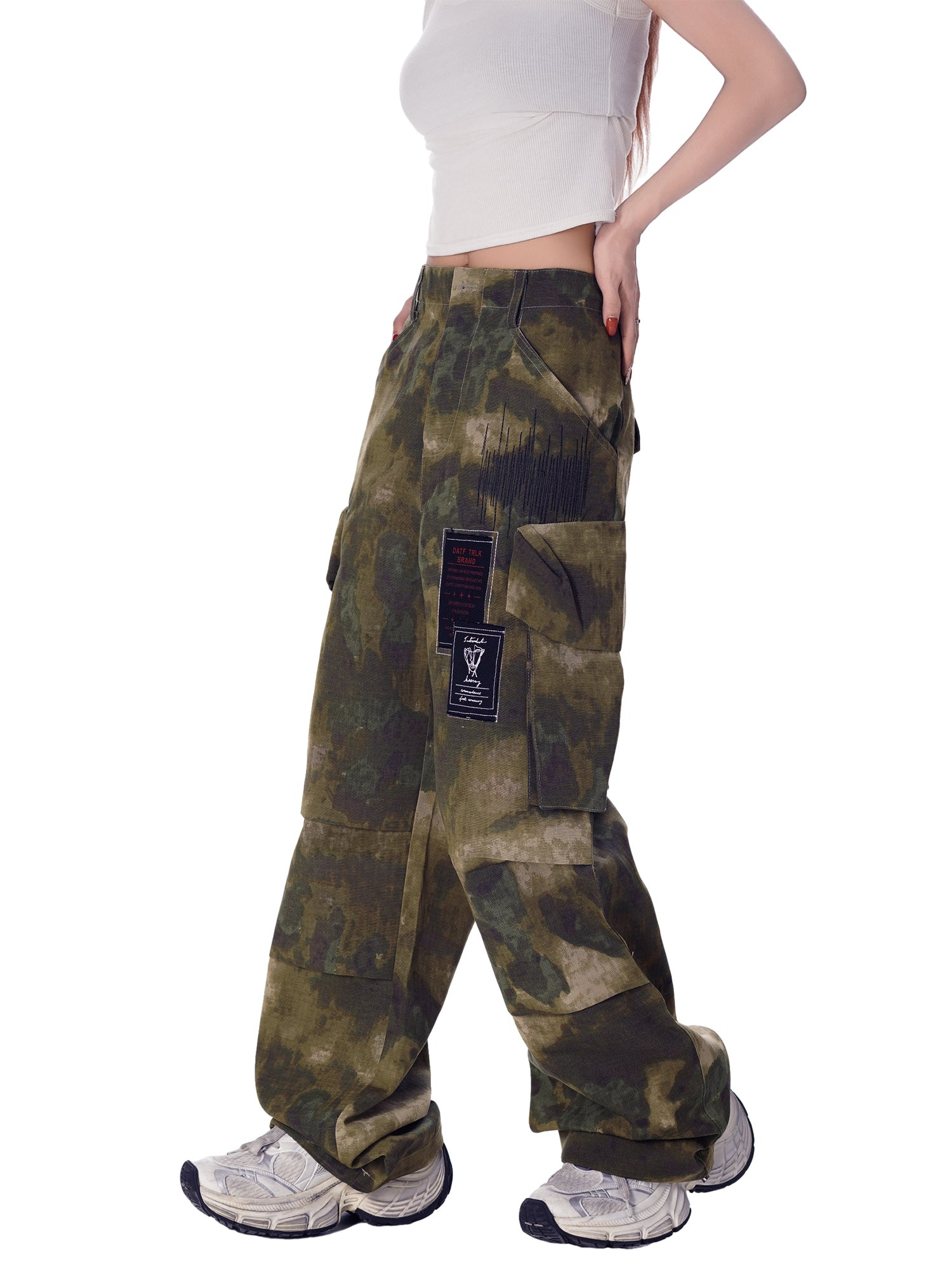 Thesupermade High Street Badge Camouflage Multi-Pocket Pants - 2253