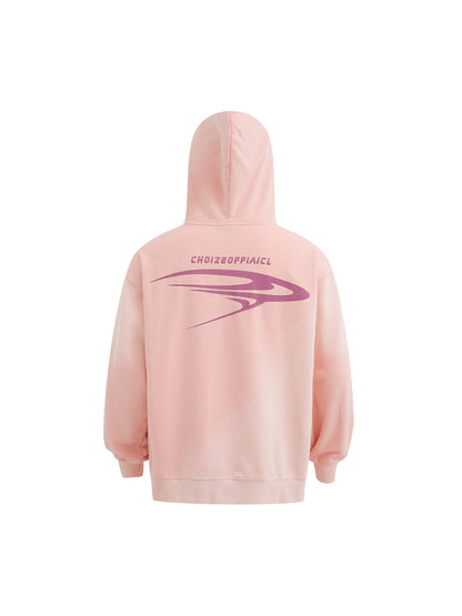 Hoodie mit schwerem, gewaschenem Buchstaben-Print