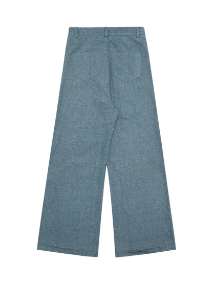Jean baggy original à imprimé gestuel