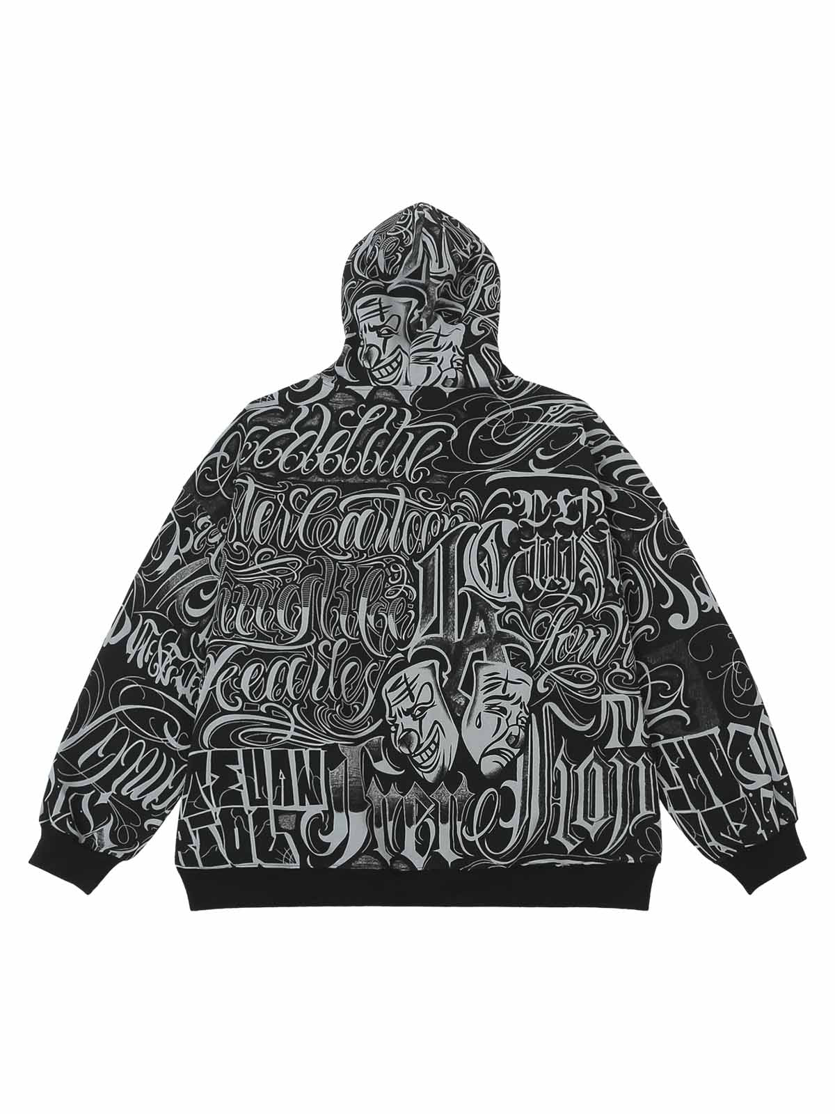 Thesupermade Print Oversized Hooded Sweatshirt