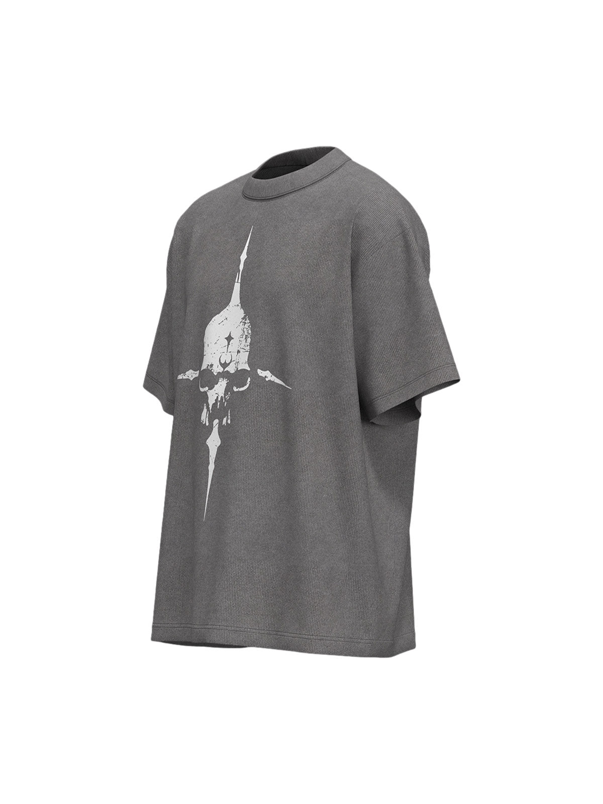 Distressed Skull Cross Graphic T-Shirt