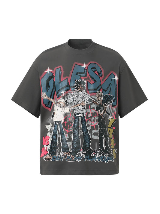 T-shirt graphique rétro Street GLESA