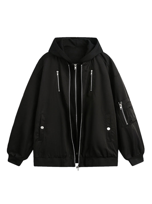Zweiteilige Bomberjacke mit Kapuze und mehreren Taschen