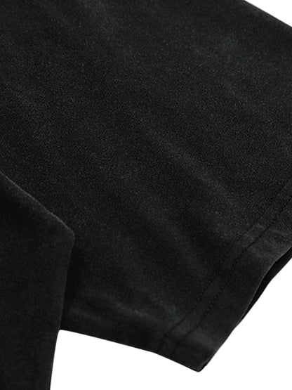 T-shirt à manches courtes effet vieilli avec imprimé badge