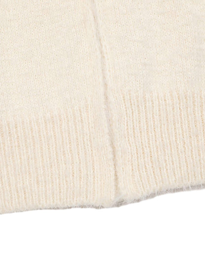 Thesupermade Star Knit Hooded Zip Up Cardigan Sweater