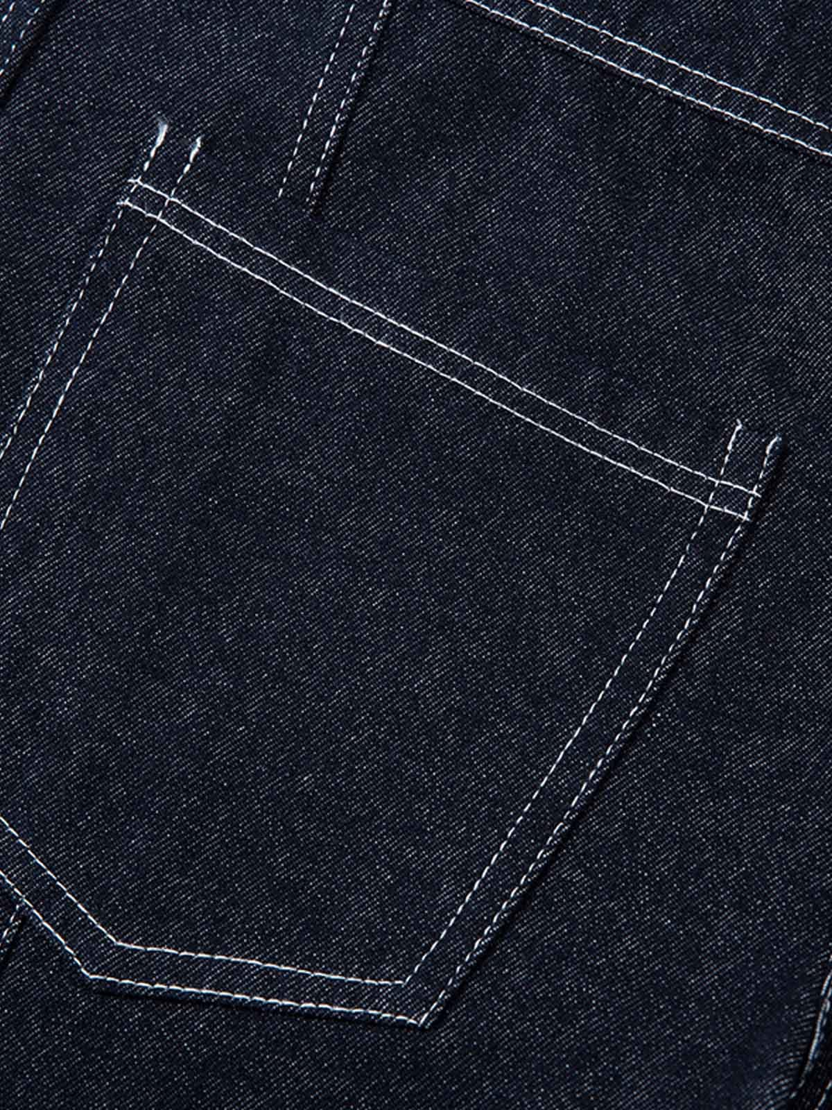 Dekonstruierte Barrel-Jeans mit Kontrastnähten – 2326
