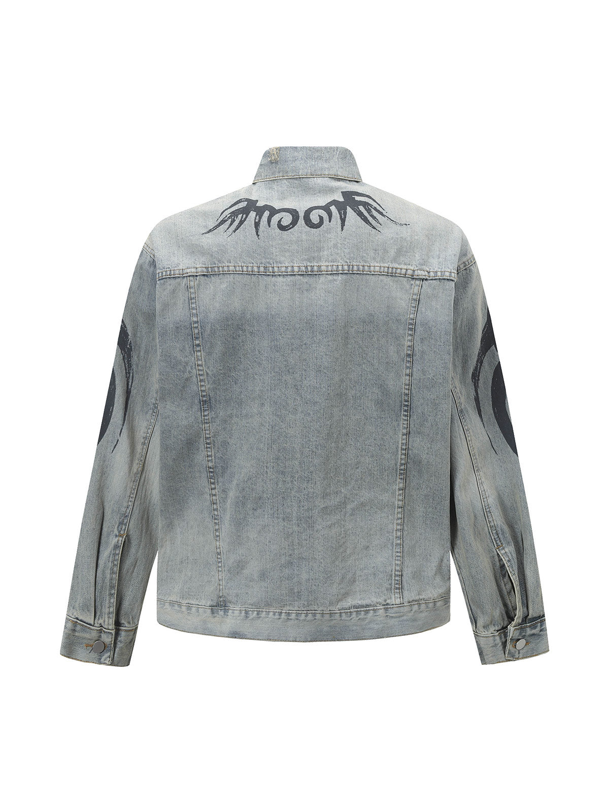 Veste en jean rétro délavée Totem