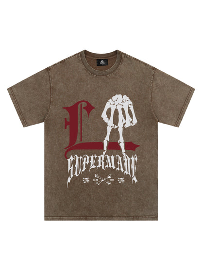 Original Gothic Skeleton Graphic Print T-Shirt