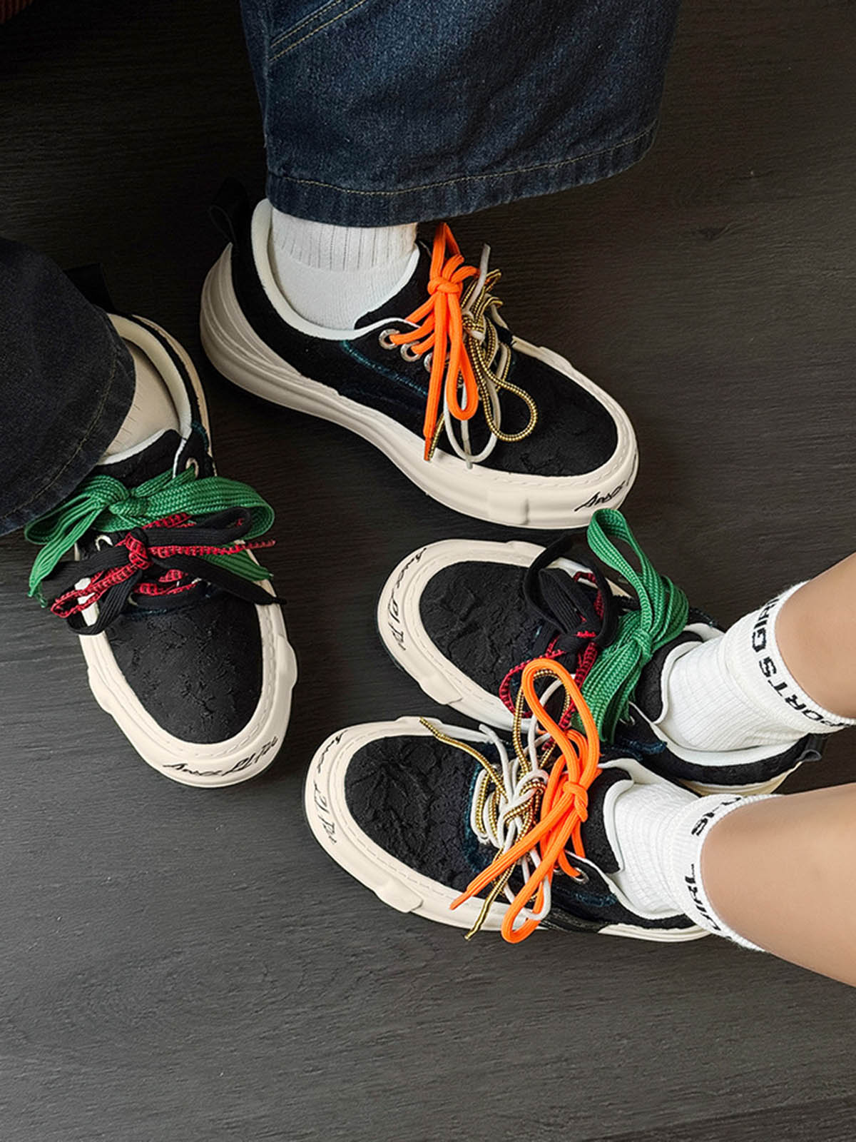 Colorful Lace-Up Sneakers