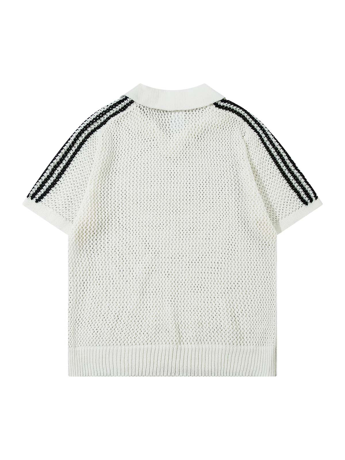 Knitted Short Sleeve Polo Sweater