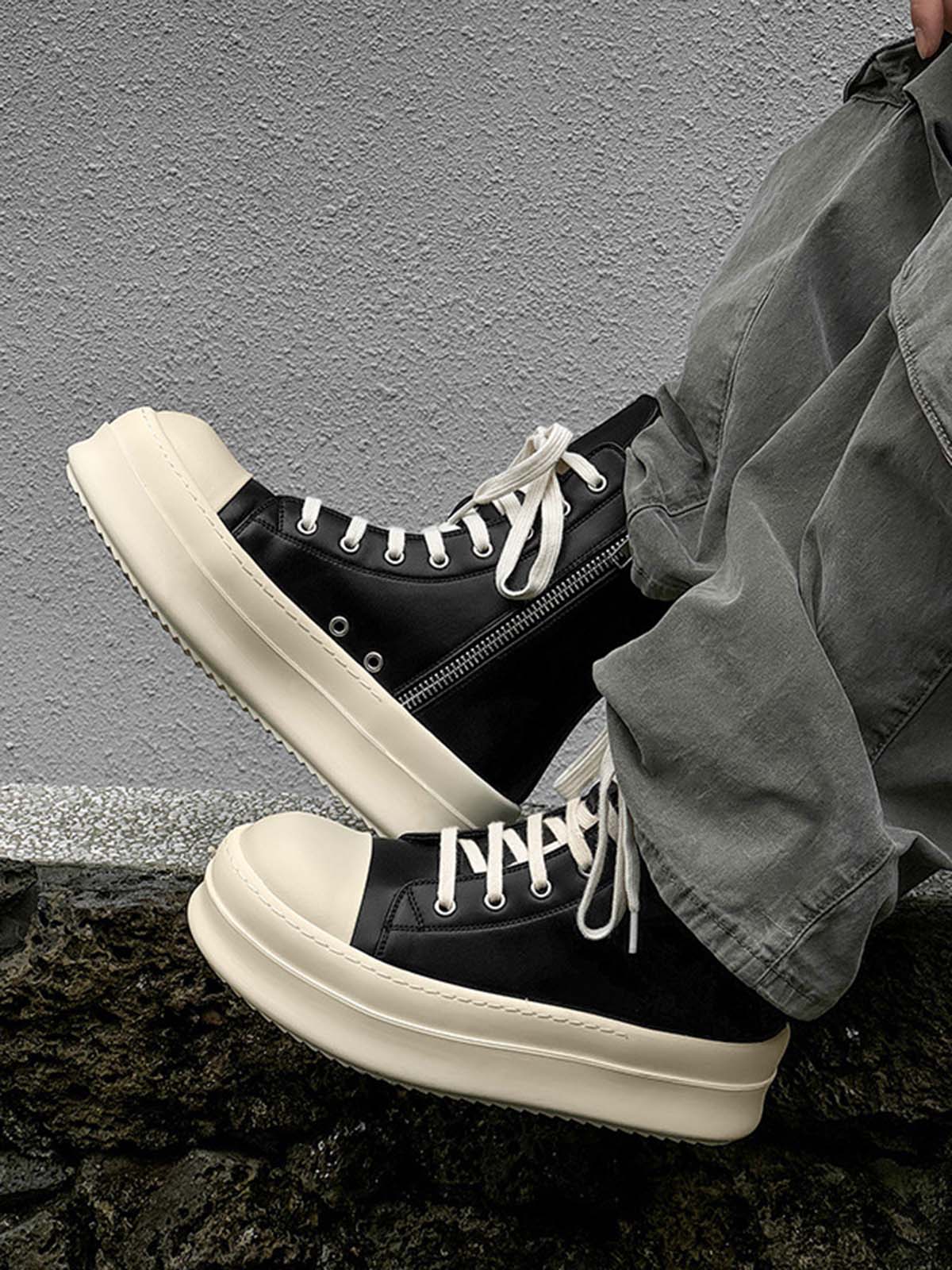 Thesupermade High-top Side Zipper Platform Sneakers