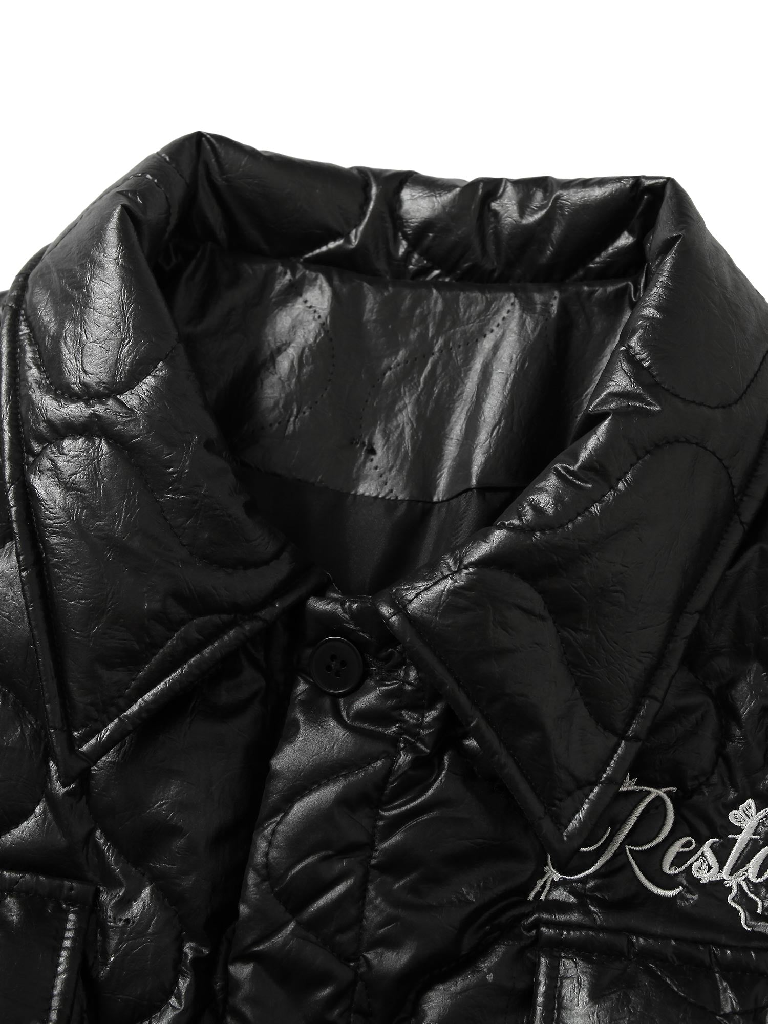 Thesupermade Steppjacke mit Buchstabenstickerei und Rautensteppung