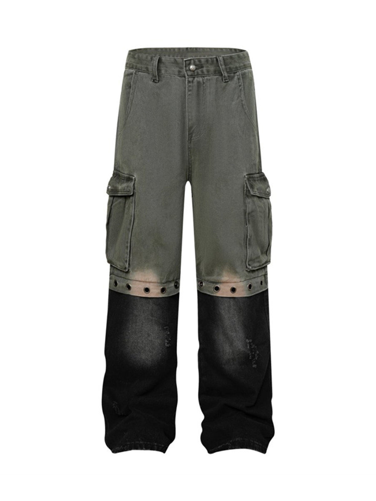 Deconstructed Detachable Split Cargo Jeans