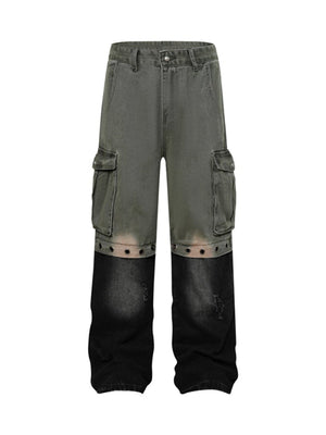 Deconstructed Detachable Split Cargo Jeans