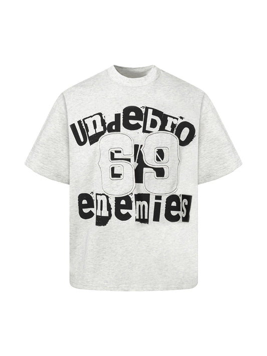 Graphic Patch Letter Print T-Shirt