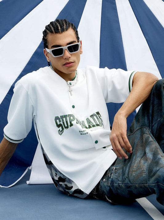 Original Camouflage Spliced ​​Baseball T-Shirt - 2350