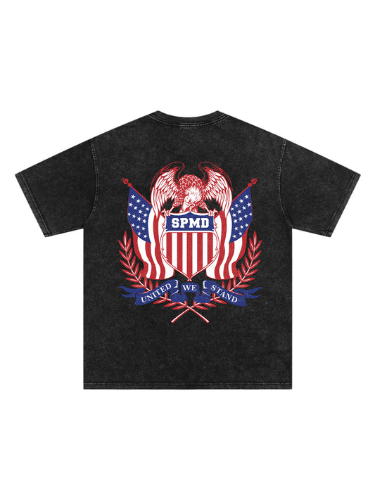 Original Street Eagle Flag Badge Independence Day T-shirt