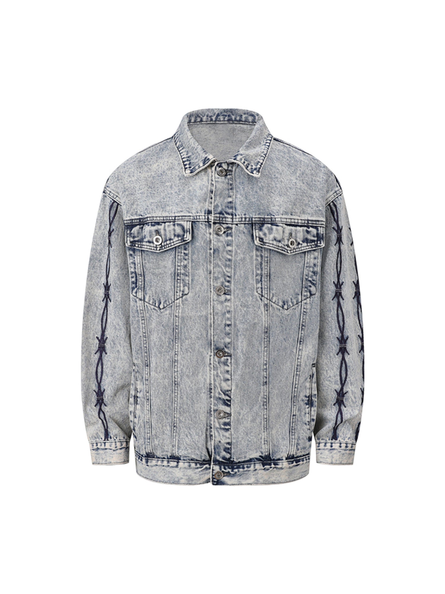 Veste en jean brodée Thorn de Thesupermade