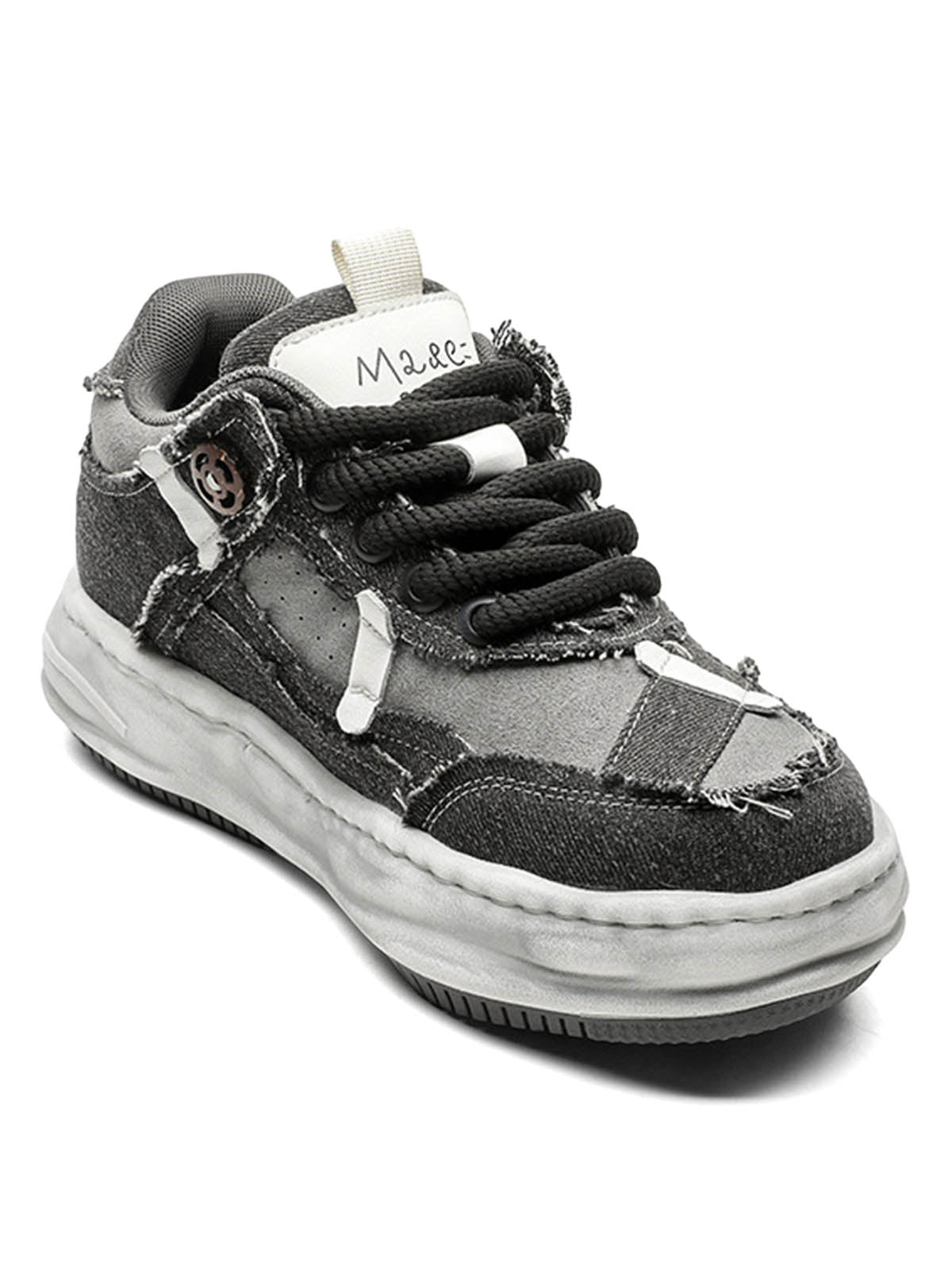 Sneakers mit Plateausohle und dekonstruiertem Split Whisker-Muster
