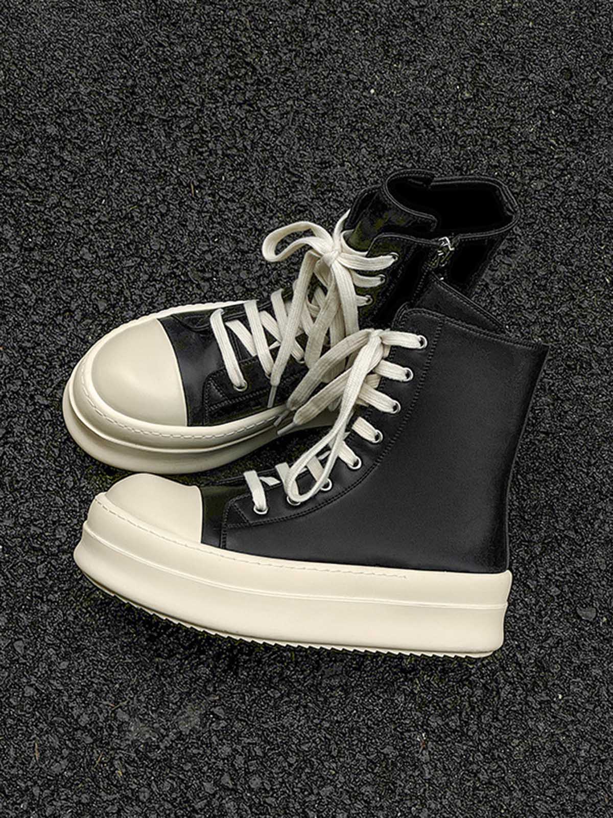 Thesupermade High-top Side Zipper Platform Sneakers