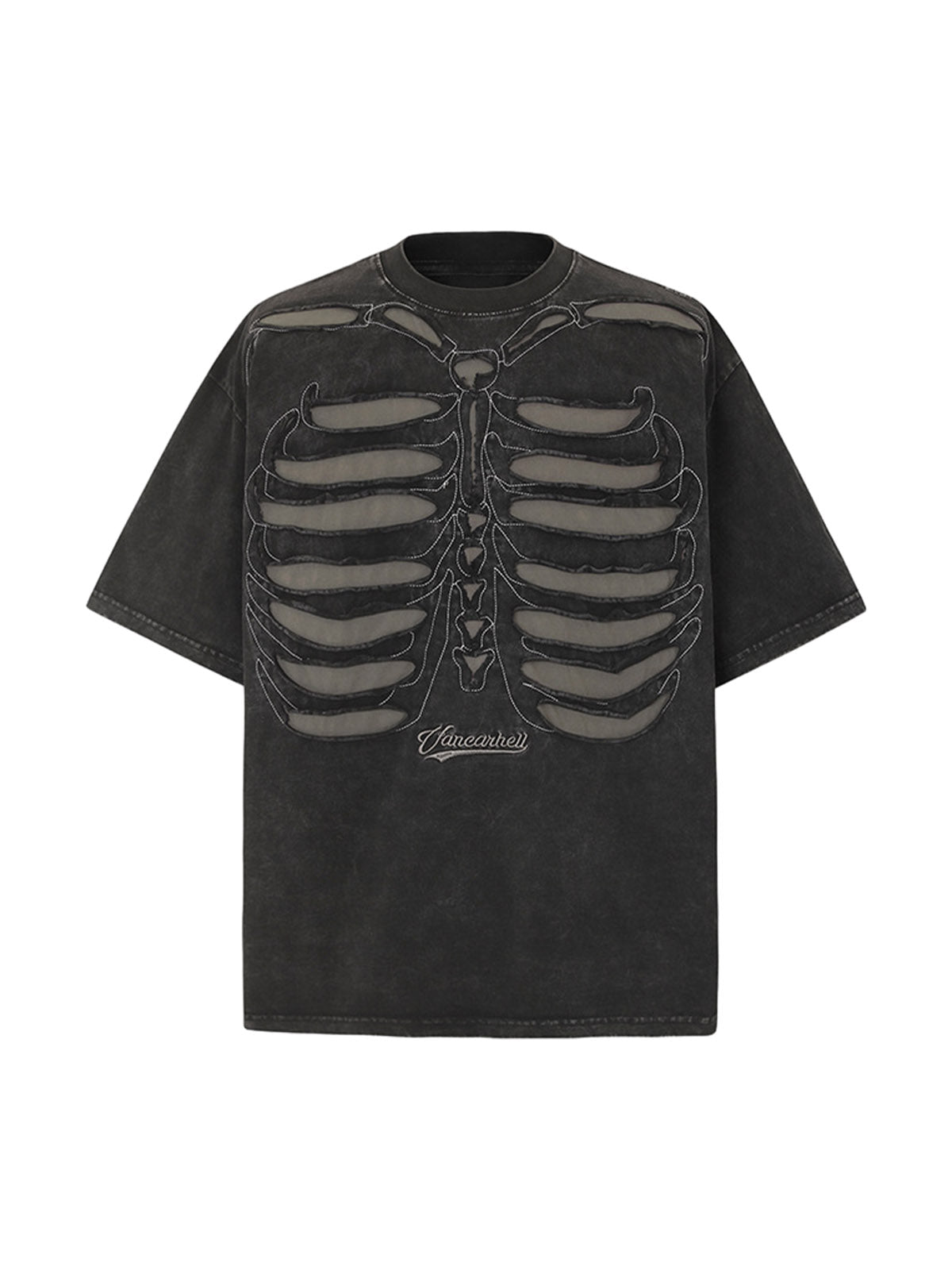T-shirt oversize à imprimé squelette