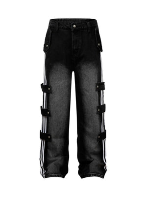 Street Stripe Paneled Work Jeans
