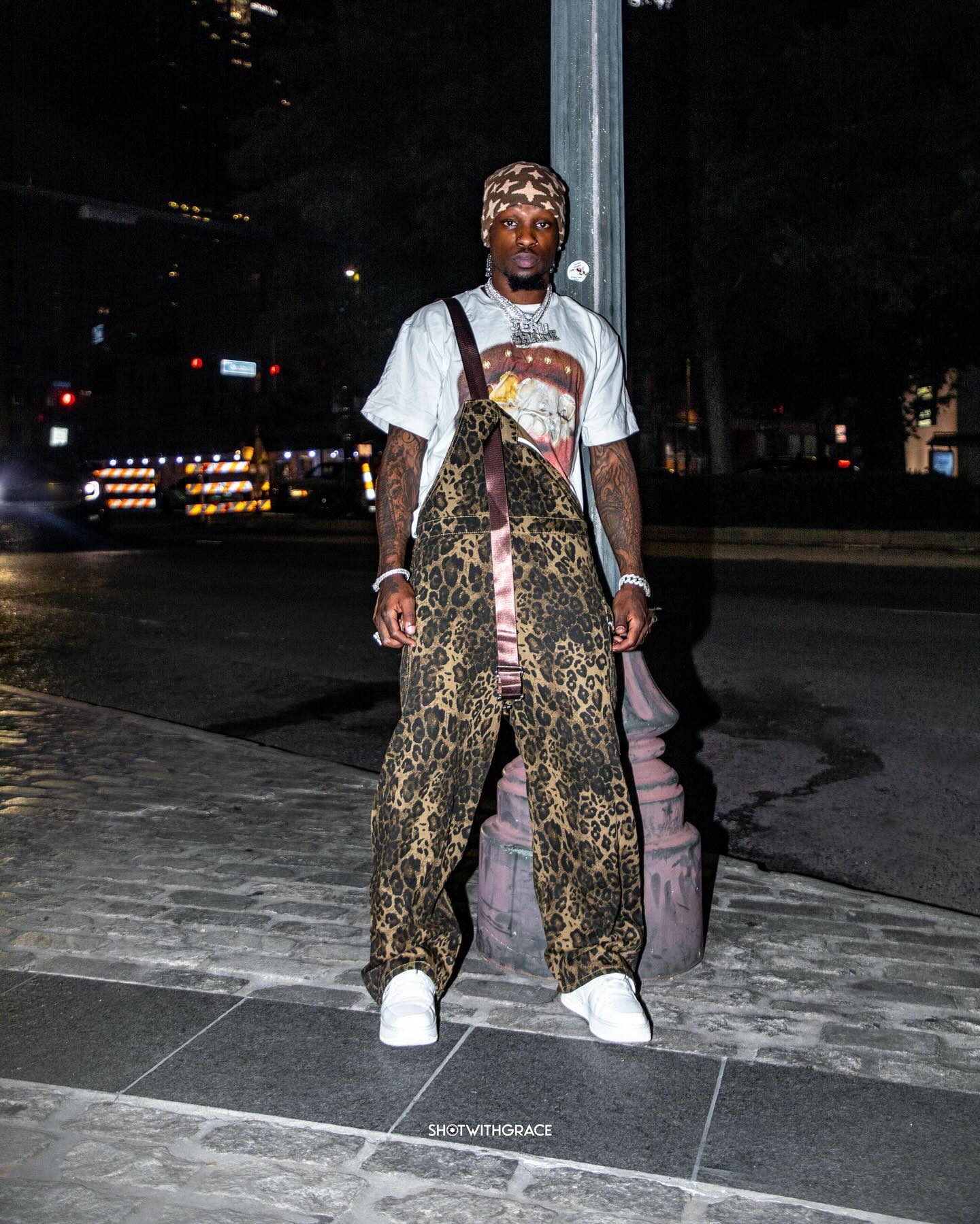 Thesupermade Arbeitsoverall im Streetstyle mit Leopardenmuster – 2020 