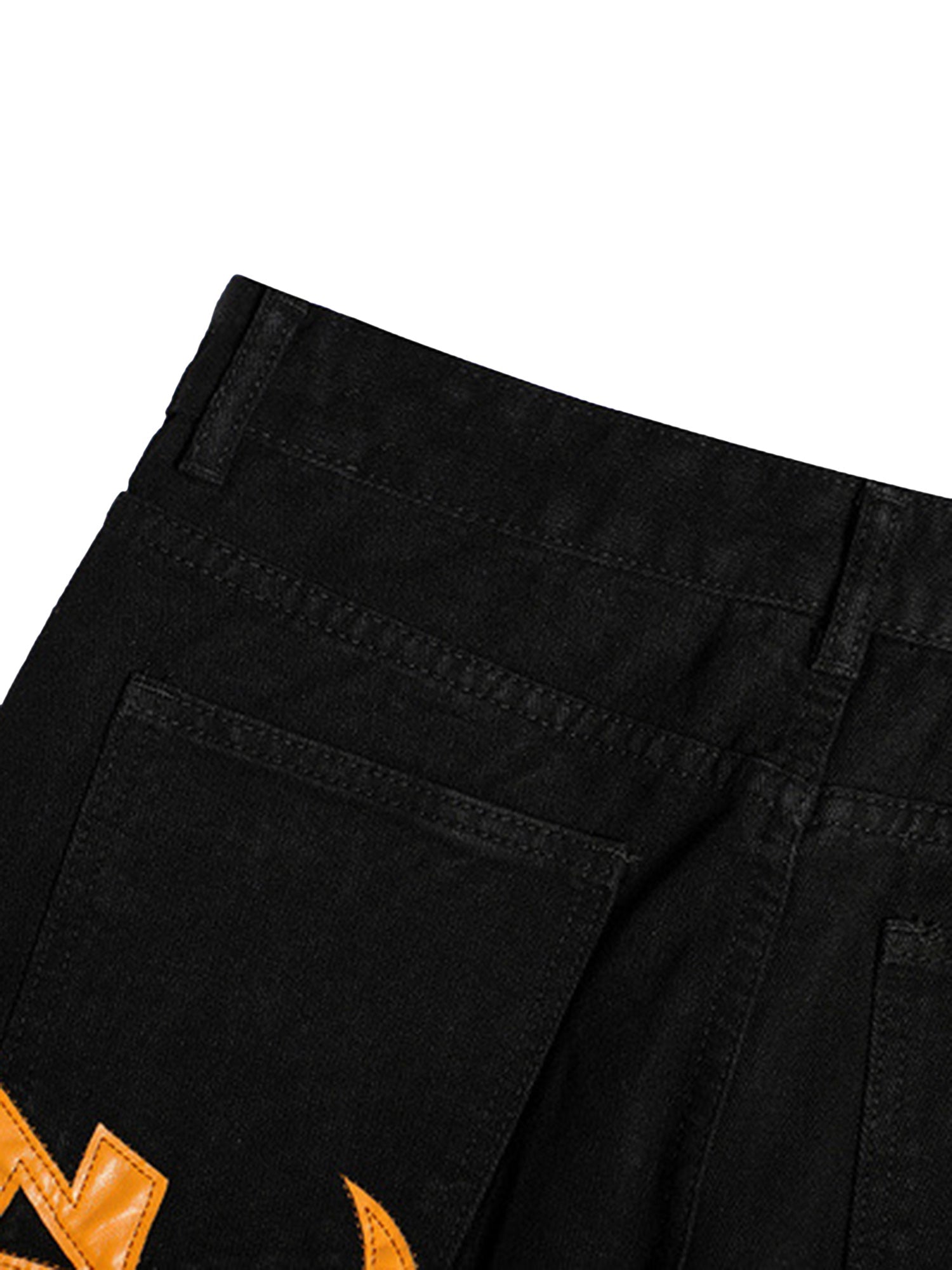 Thesupermade Jeans mit aufgestickten Buchstaben „Burning Text“ – 1478 