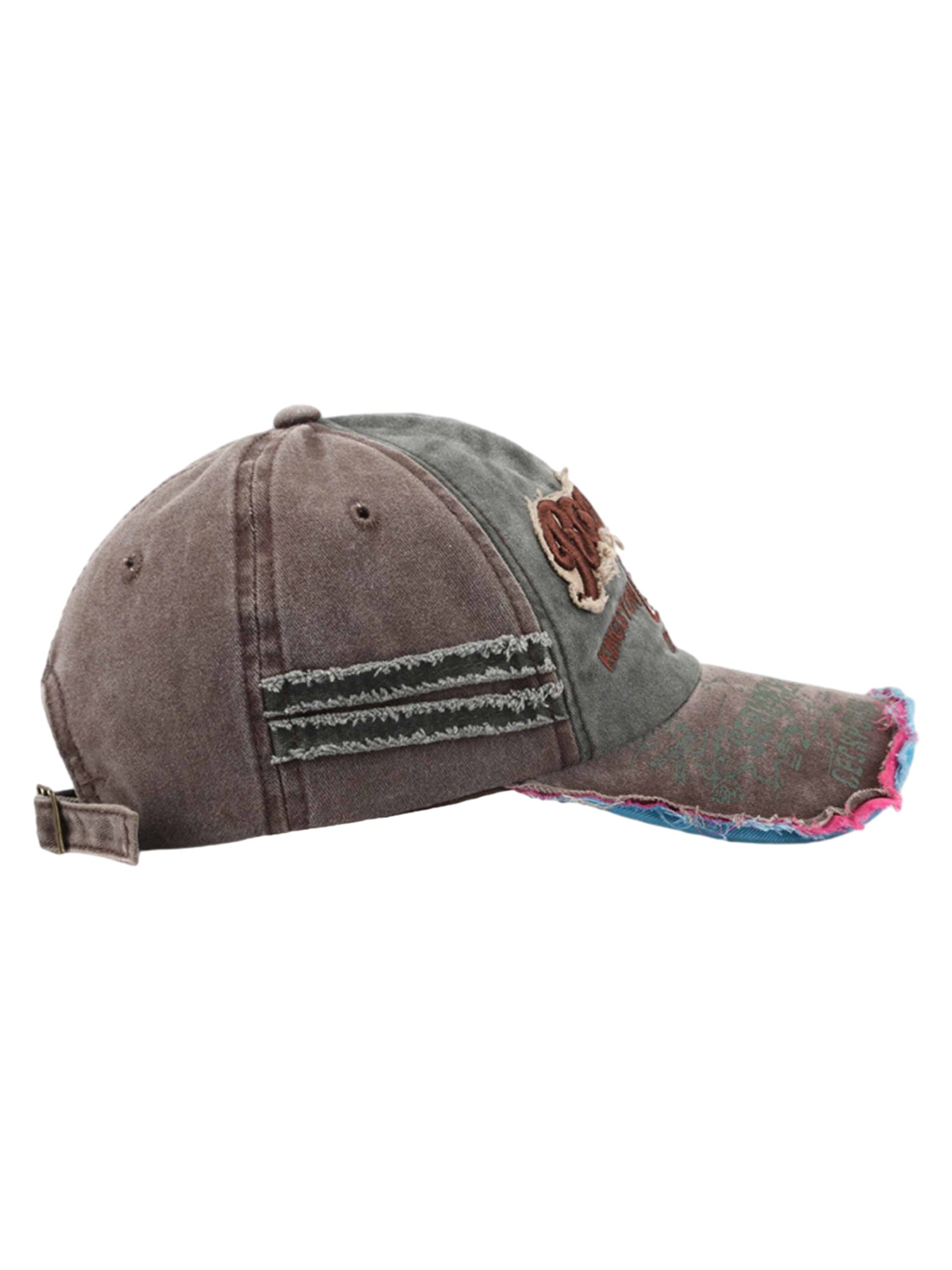 Thesupermade Denim-Kappe mit Retro-Buchstaben - 2136 