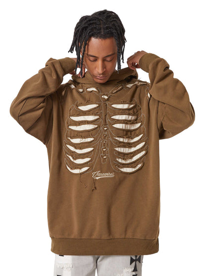 Thesupermade – Gewaschenes und gealtertes Kapuzensweatshirt – 1674 