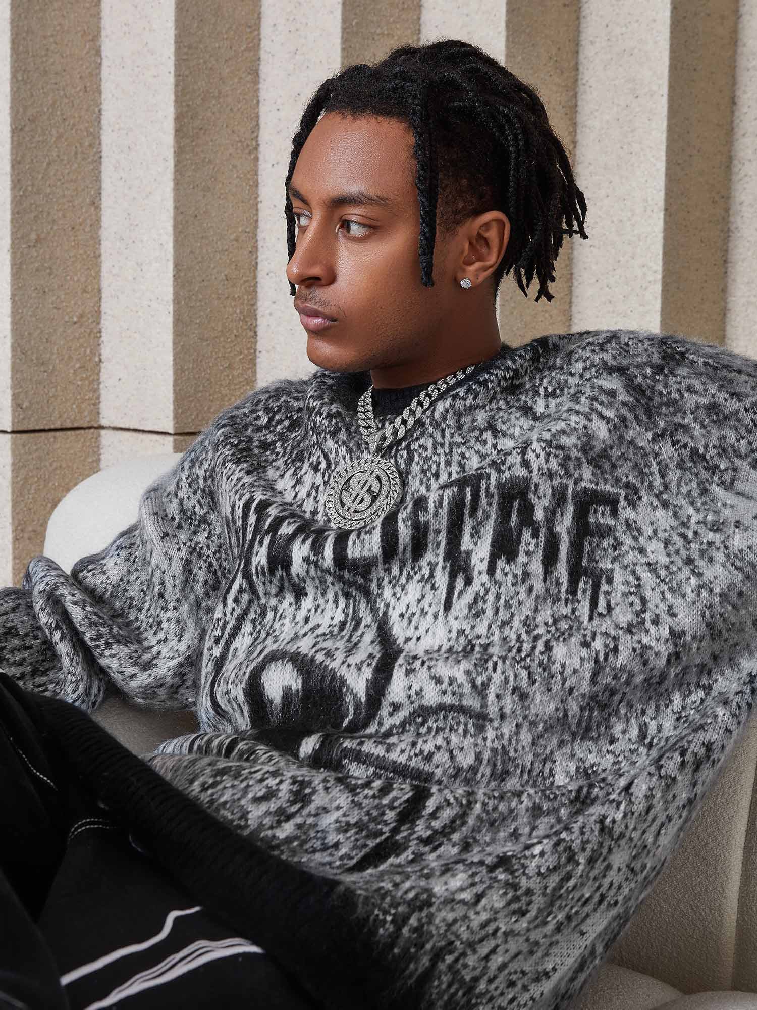 Thesupermade Oversized-Spinnenpullover – 1835