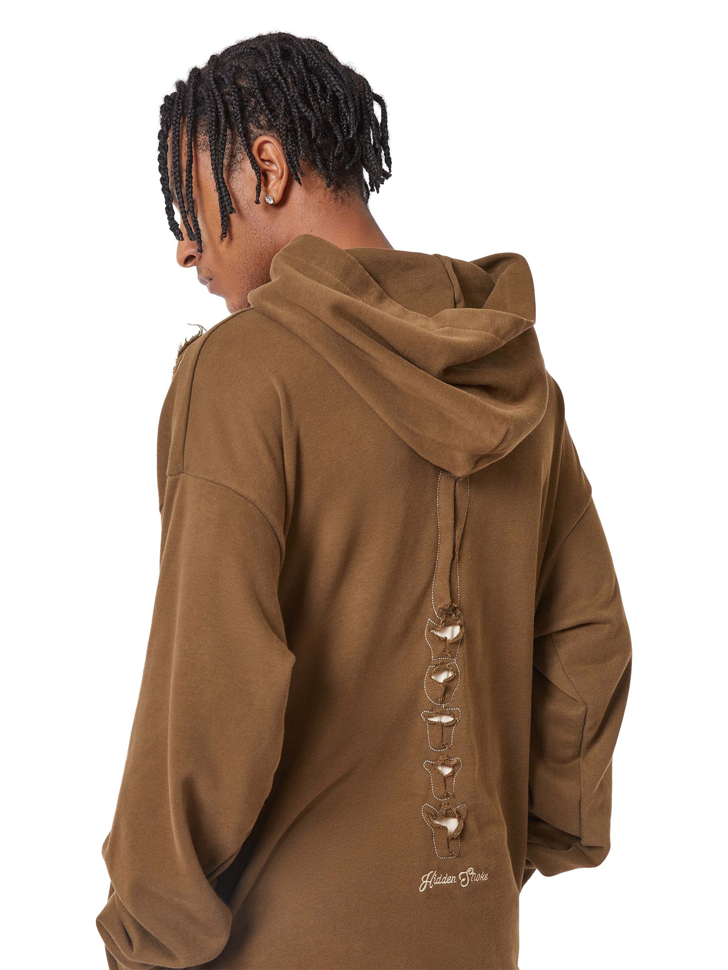 Thesupermade – Gewaschenes und gealtertes Kapuzensweatshirt – 1674 