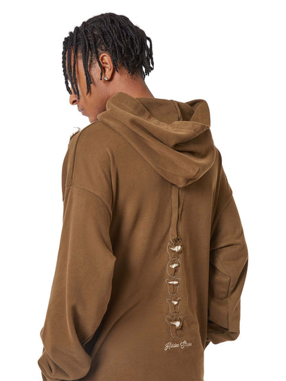 Thesupermade – Gewaschenes und gealtertes Kapuzensweatshirt – 1674 