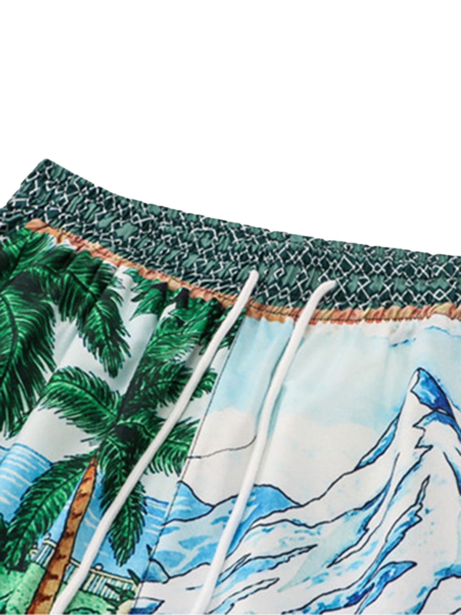 Mountain Coconut Printed Hip-Hop Short Set