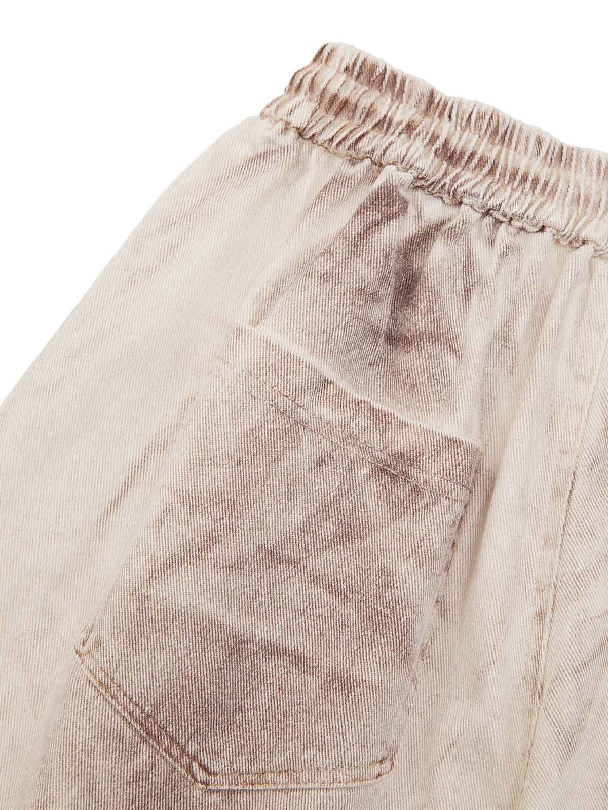 Thesupermade Spray-painted Woodcut Hip-Hop Shorts