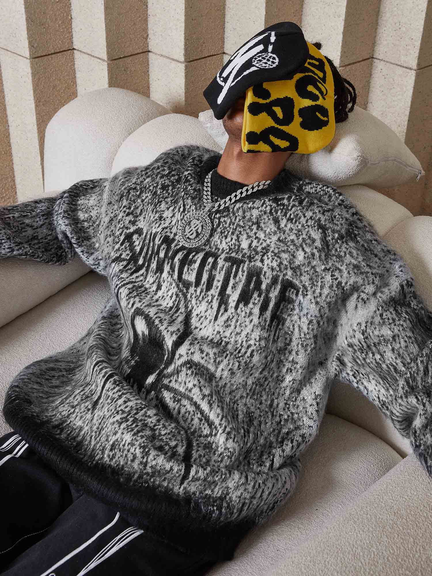 Thesupermade Oversized-Spinnenpullover – 1835