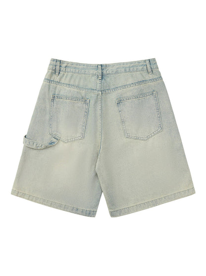 Thesupermade – Verwaschene Hip-Hop-Shorts im Retro-Stil von Thesupermade 