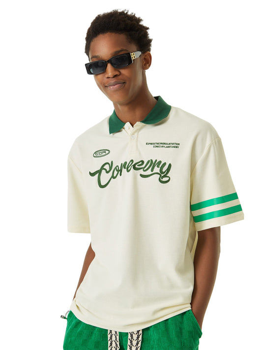 Thesupermade Poloshirt mit Buchstabenstickerei – 1589 