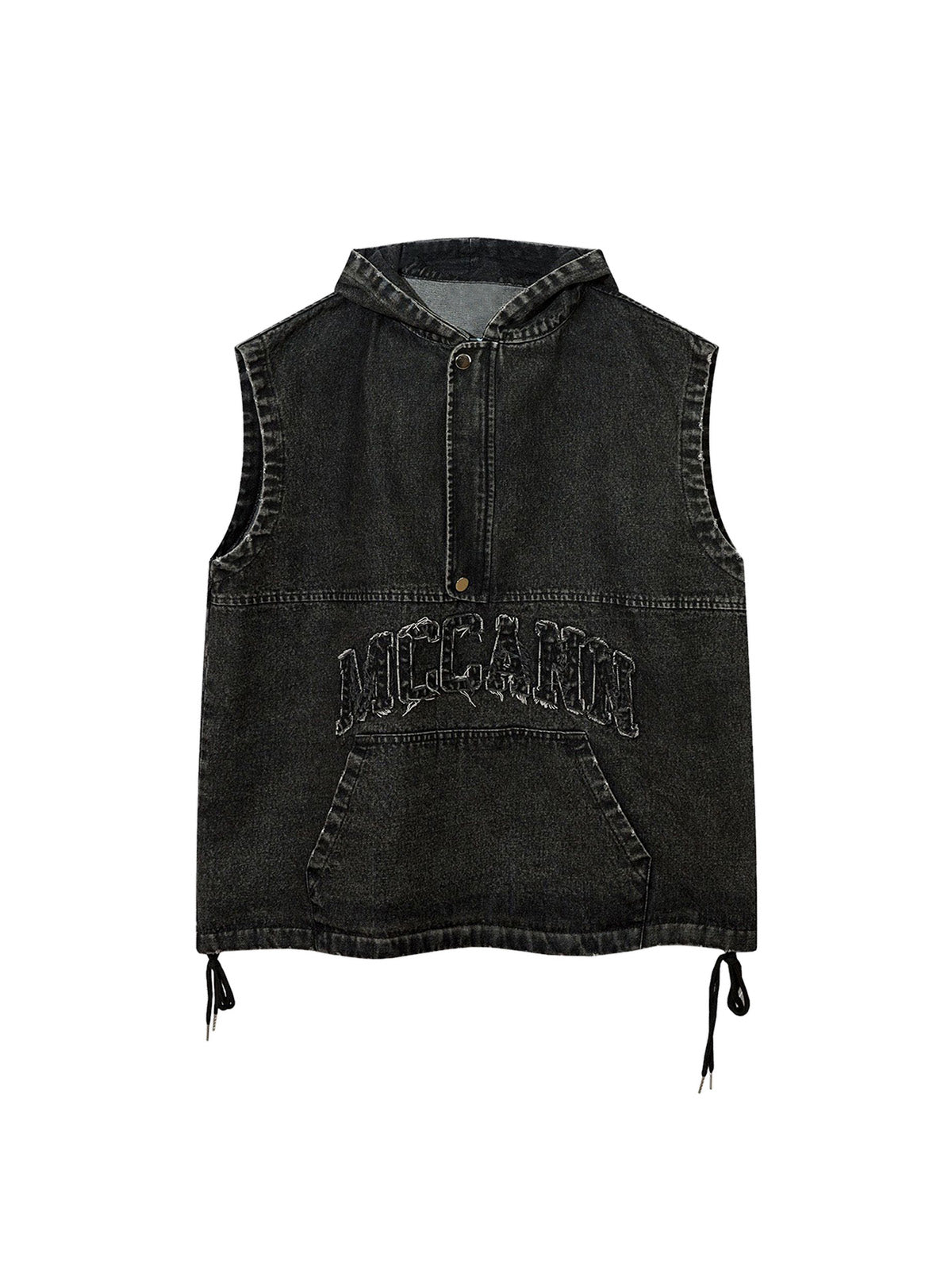 Thesupermade Washed Distressed Denim Vest - 2157