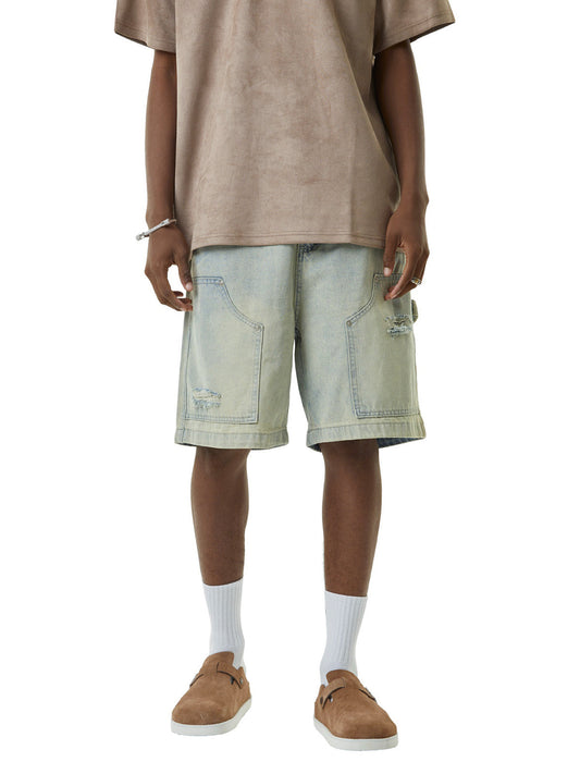 Thesupermade – Verwaschene Hip-Hop-Shorts im Retro-Stil von Thesupermade 