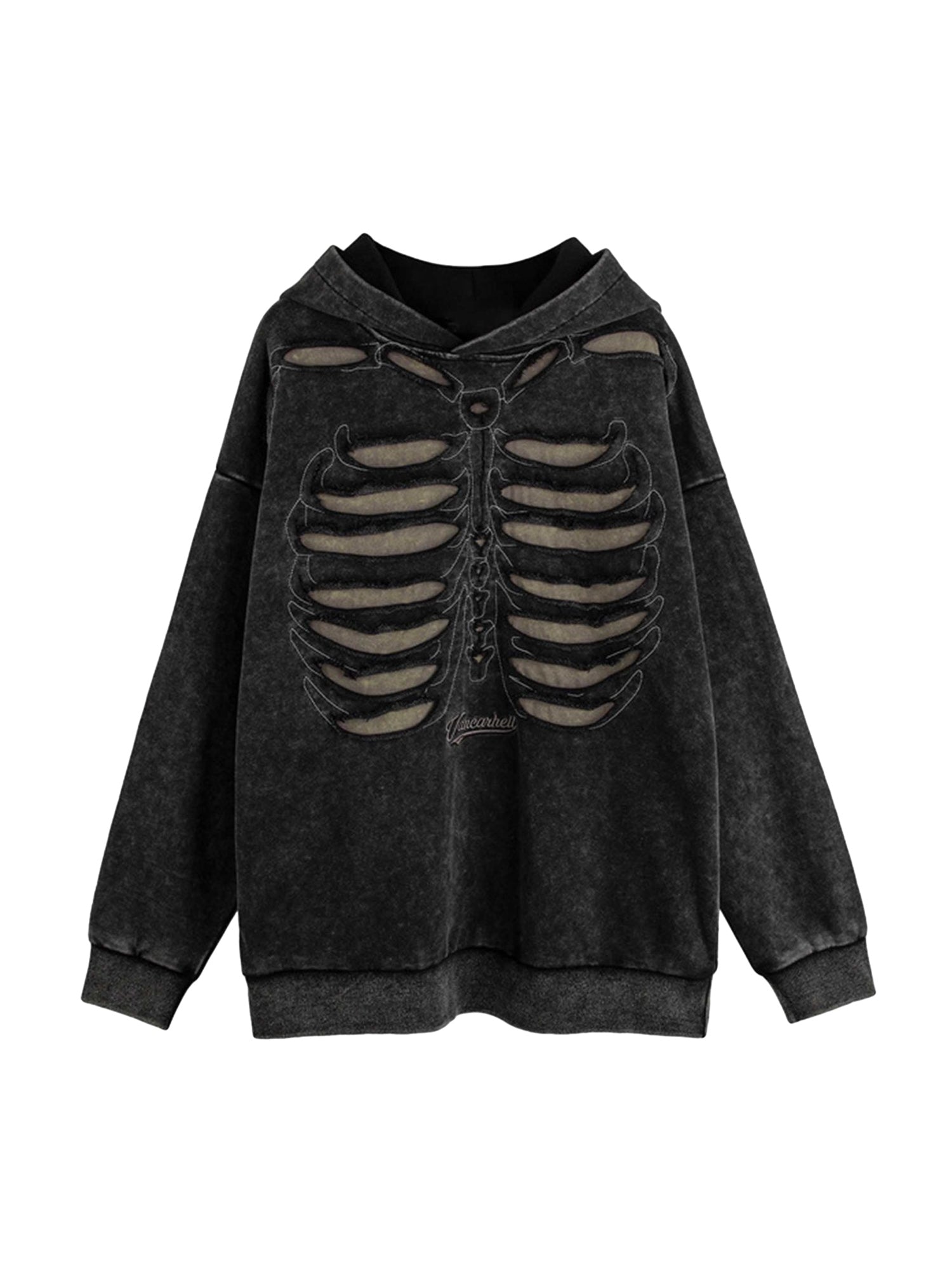 Thesupermade – Gewaschenes und gealtertes Kapuzensweatshirt – 1674 