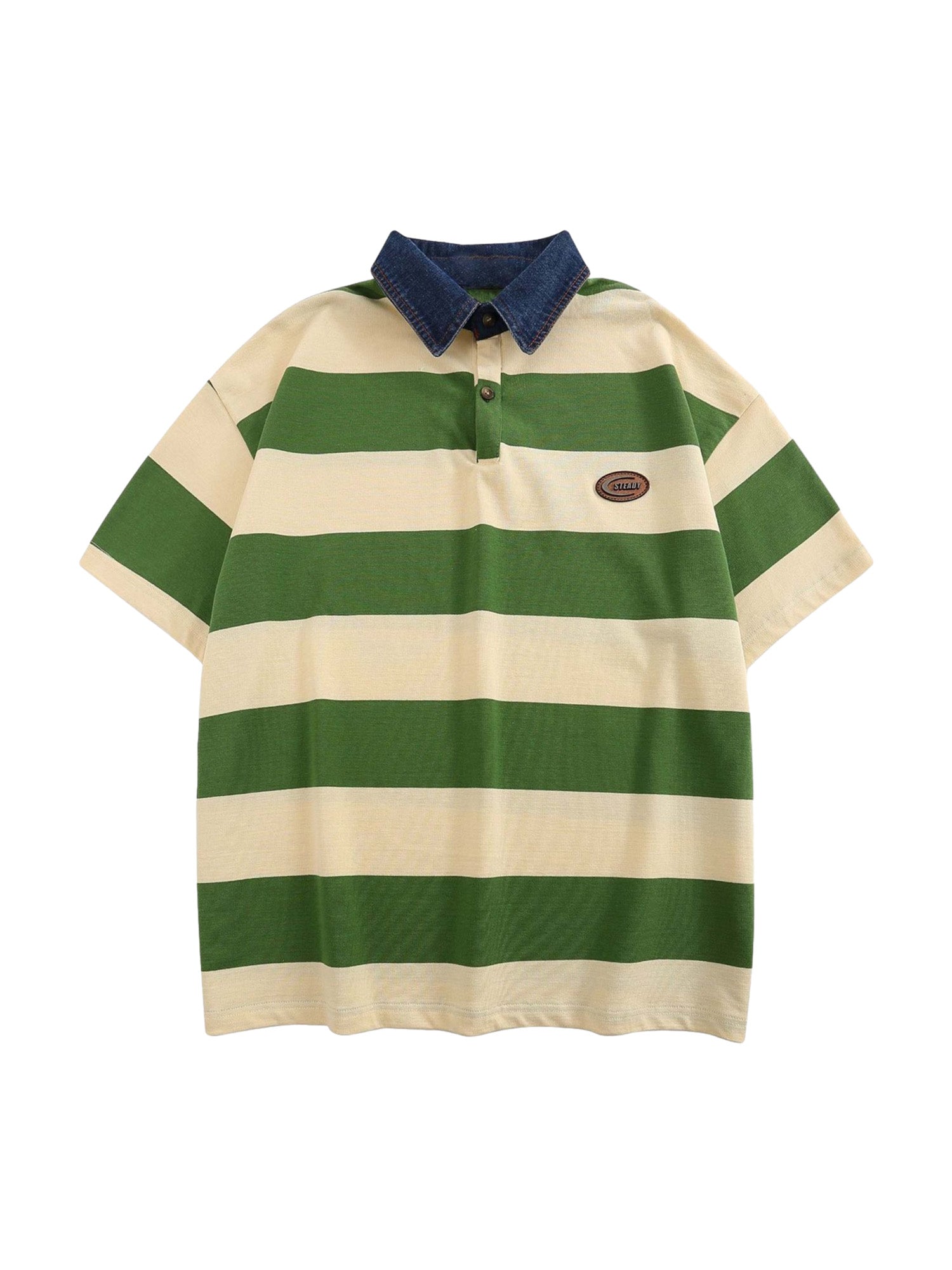 Thesupermade Vintage-Poloshirt mit Farbstreifen – 2371