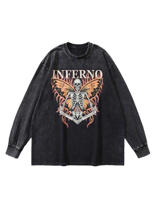 Sweat-shirt ras du cou vintage à motif tête de mort Thesupermade