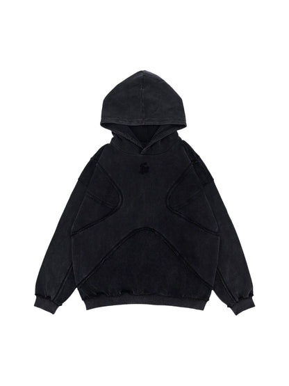 Thesupermade Washed Splicing Hoodie – 1985