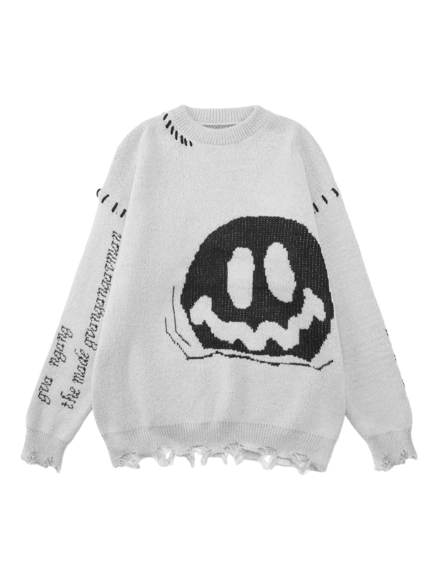 Thesupermade Dark Smiley Face Crewneck Sweater