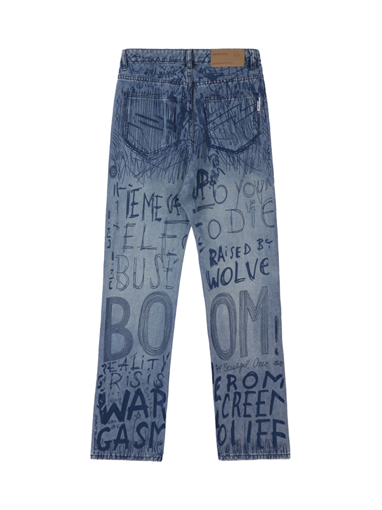 Thesupermade Hip-hop Graffiti Alphabet Jeans - 1743