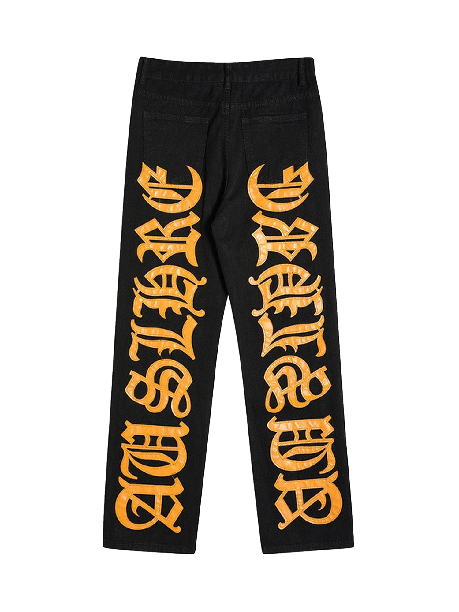 Thesupermade Jeans mit aufgestickten Buchstaben „Burning Text“ – 1478 