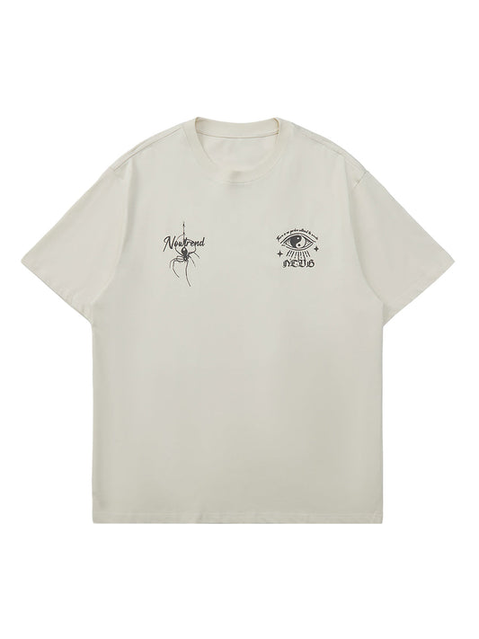 Thesupermade T-Shirt mit amerikanischem Retro-Wandbild, Spider Street Rap 