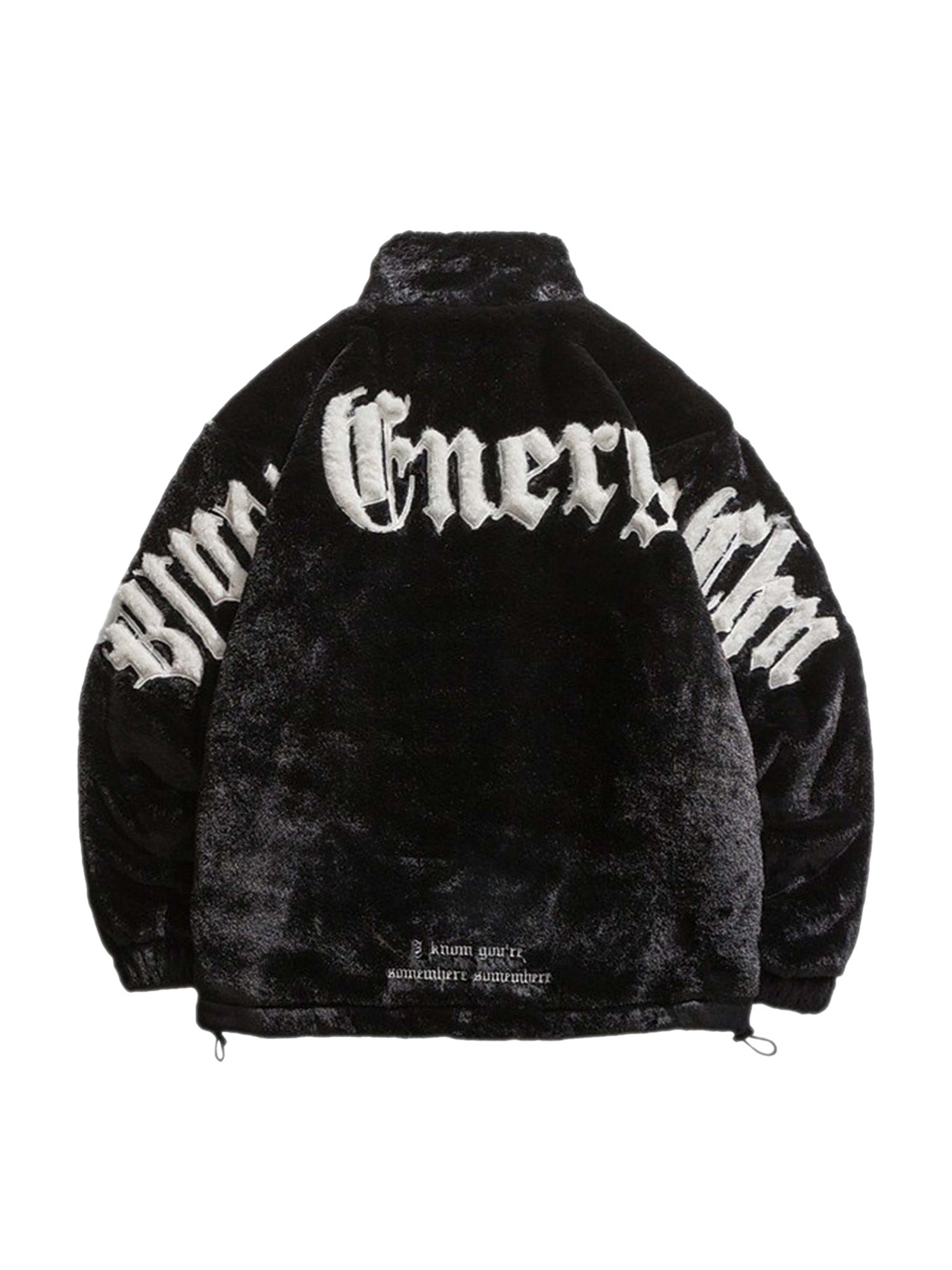 Thesupermade Street Letter Embroidered Fleece Jacket - 1838